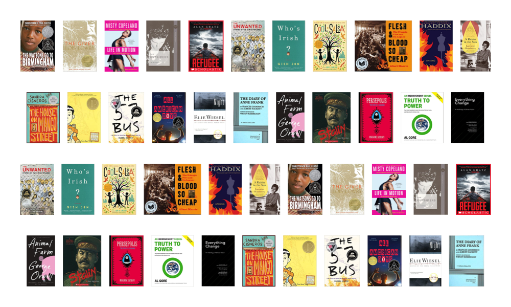 Texts included in the MS ELA curriculum