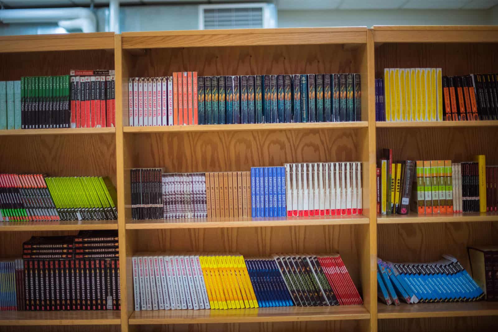 A shelf of books